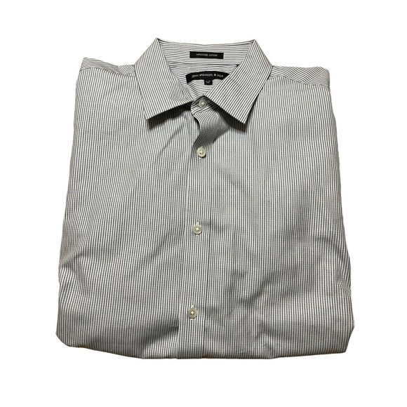 John Varvatos Other - John Varvatos Star‎ USA Mens Sz 16/5 Reg Striped Dress Shirt Superfine Cotton